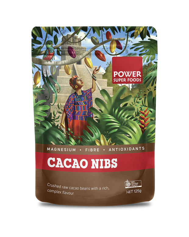 Cacao Nibs Raw Organic 125g Power Super Foods