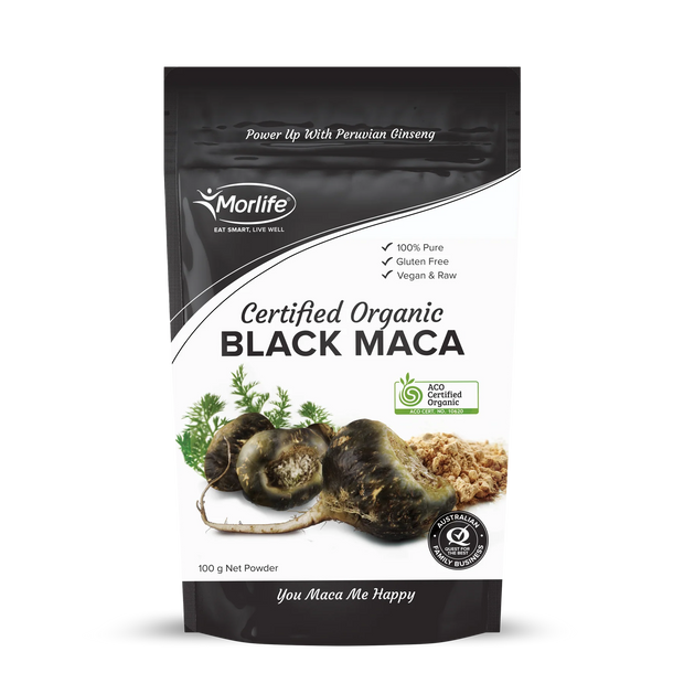 Maca Black Powder Cert Organic 100g Morlife