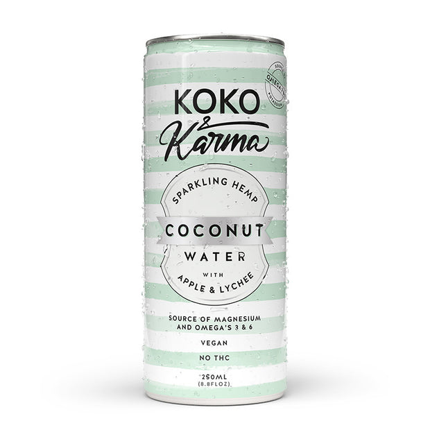 Coconut Water Sparkling Hemp 250ml Koko & Karma