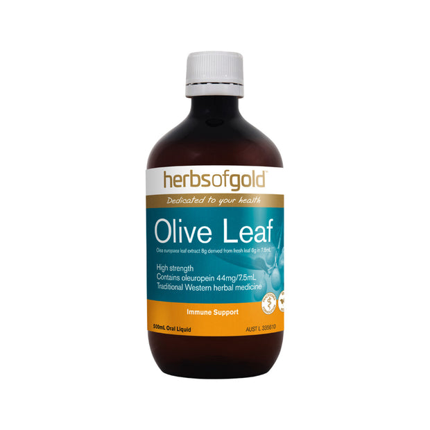 Olive Leaf Oral Liquid 500ml Herbs of Gold