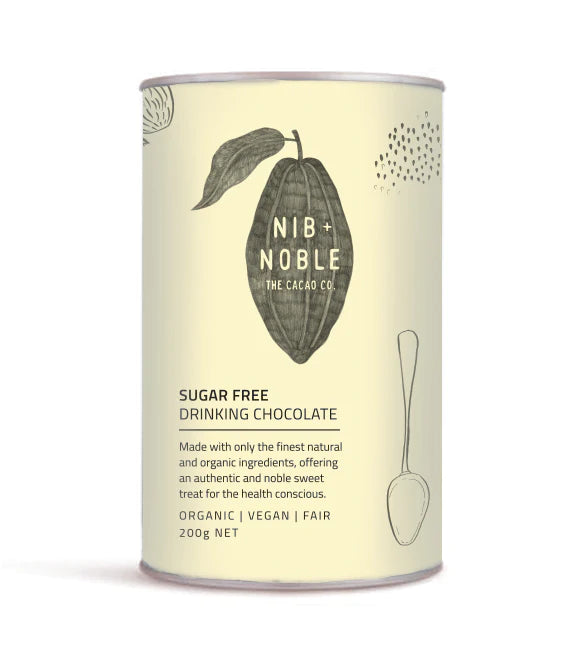 Drinking Chocolate Organic Sugar Free 250g Nib Noble