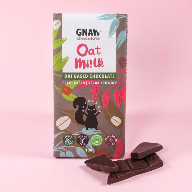 Oat Milk Chocolate Handcrafted 100g Gnaw Chocolate