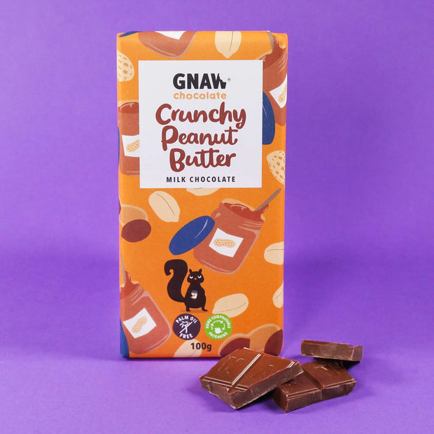 Chocolate Handcrafted Crunchy Peanut Butter 100g Gnaw Chocolate