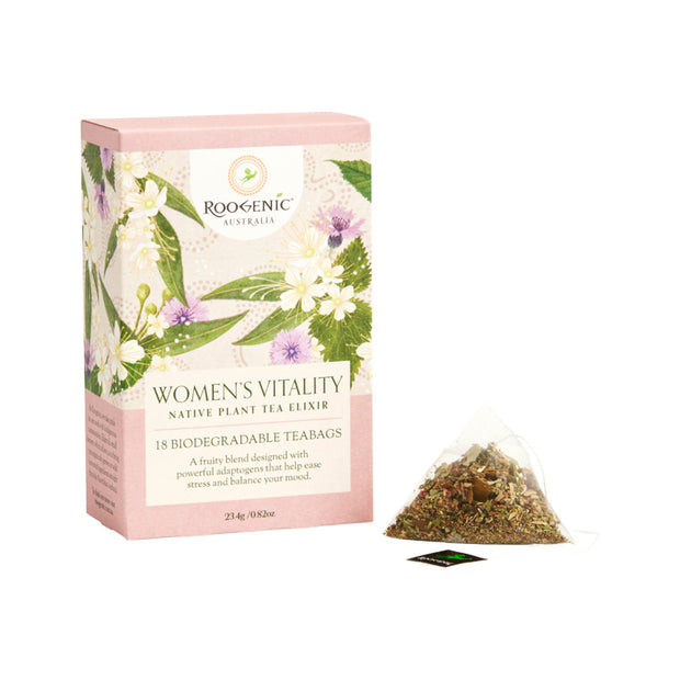 Womens Vitality Native Plant Tea Elixir 18 Tea Bags Roogenic Australia
