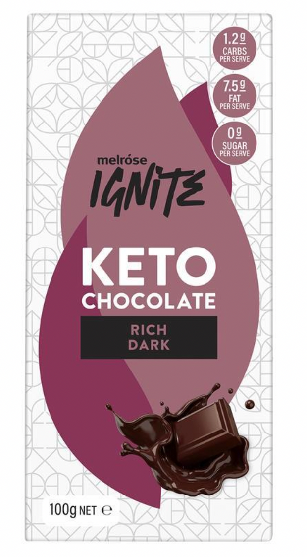 Keto Chocolate Rich Dark 100g Melrose
