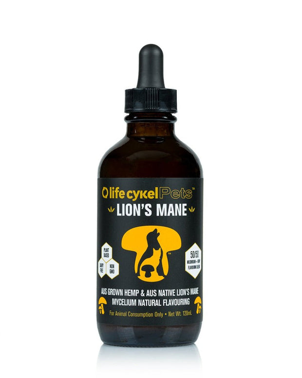 Lions Mane and Hemp Extract for Pets 120ml Life Cykel