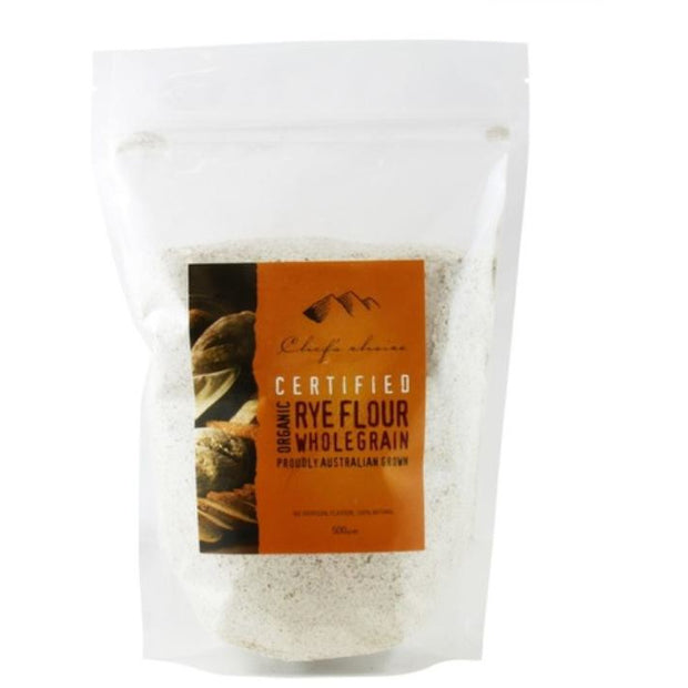 Organic Rye Flour  Wholegrain 500g Chef's Choice - Broome Natural Wellness