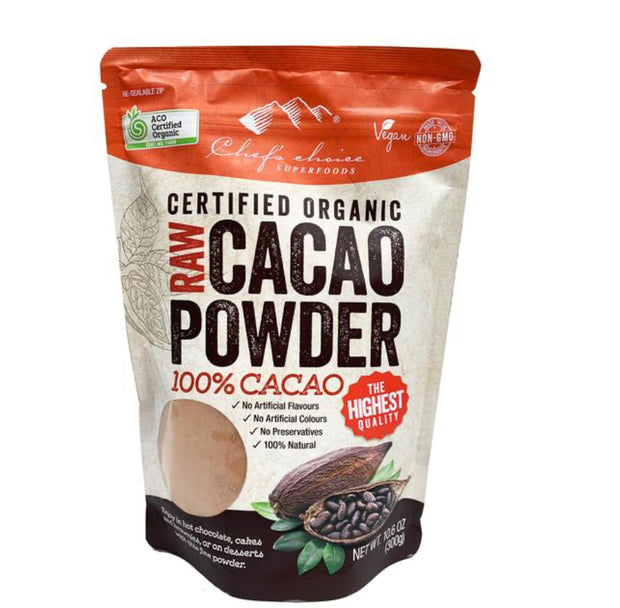 Raw Organic Cacao Powder 300g Chefs Choice - Broome Natural Wellness