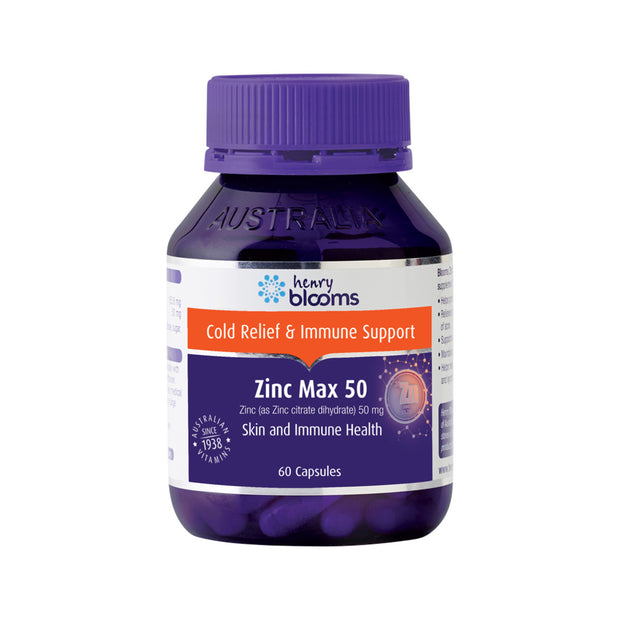 Zinc Max 50mg 60C Blooms - Broome Natural Wellness