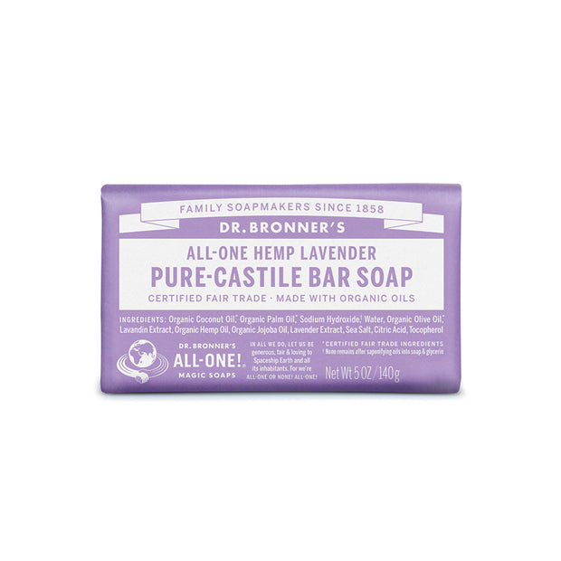 Lavender Soap Bar 140g  Dr Bronners - Broome Natural Wellness