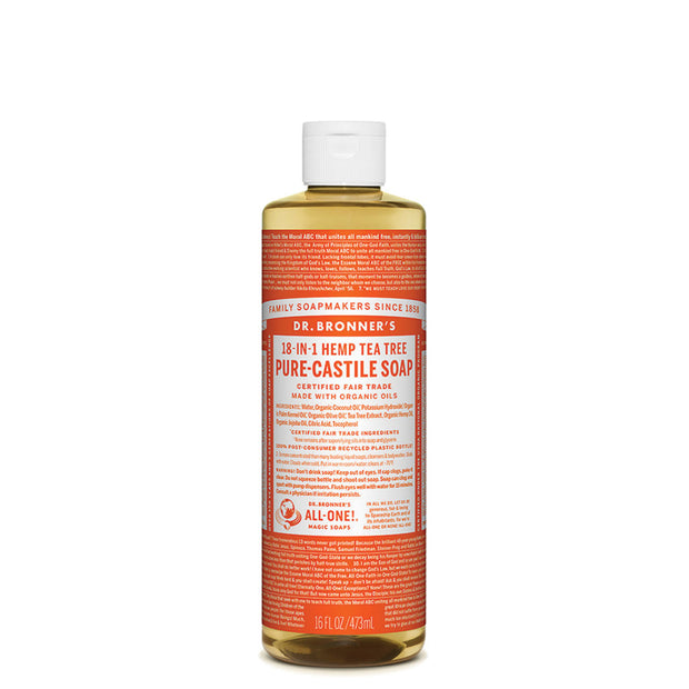Tea Tree Castile Liquid Soap 473ml Dr Bronner - Broome Natural Wellness