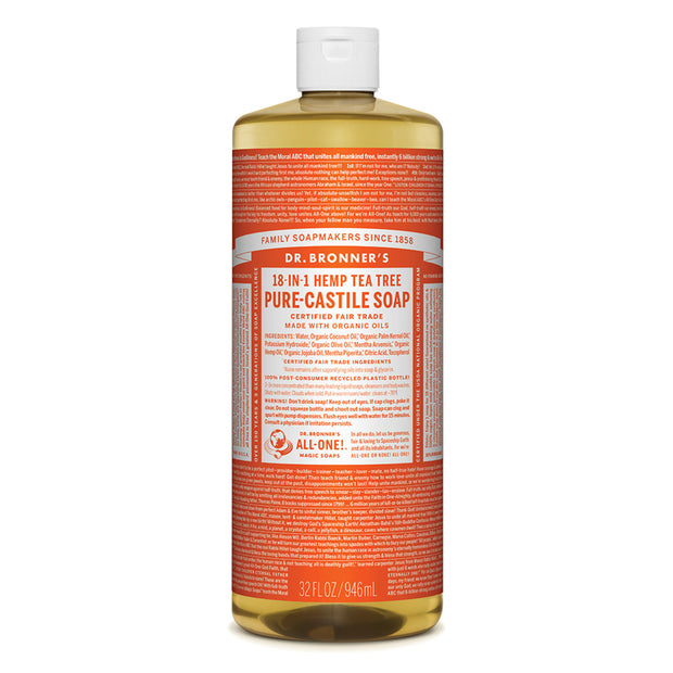 Tea Tree Castile Liquid Soap 946ml Dr Bronners