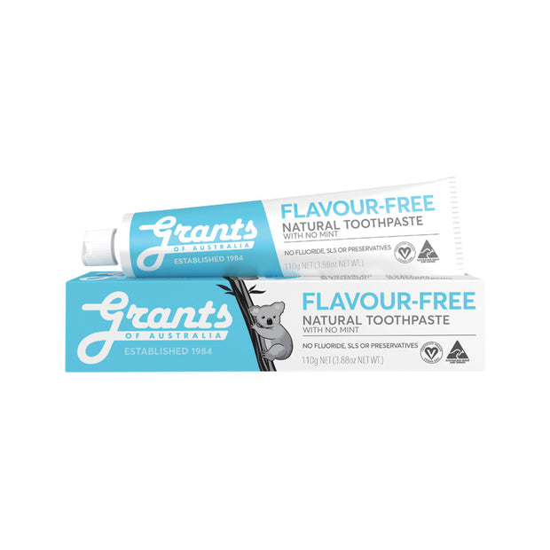 Toothpaste Flavour Free No Mint or Fluoride 110g Blue Grants