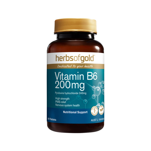 Vitamin B6 200mg 60T Herbs of Gold