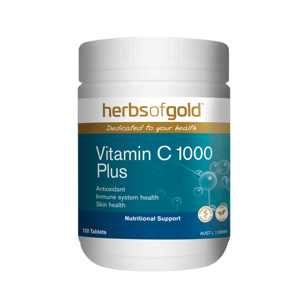 Vitamin C 1000 Plus Zinc & Bioflavonoids 120T Herbs of Gold