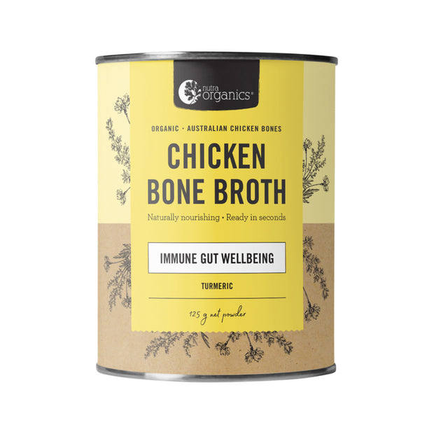 Chicken Bone Broth Turmeric Powder 125g Nutra Organics