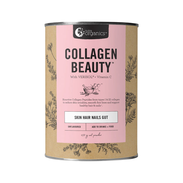 Collagen Beauty Bioctive Collagen Peptides Vitamin C Unflavoured 450g Nutra Organics