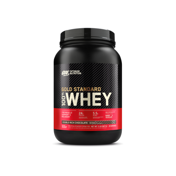 100% Gold Whey 2lbs 909g Double Rich Chocolate  Optimum Nut - Broome Natural Wellness
