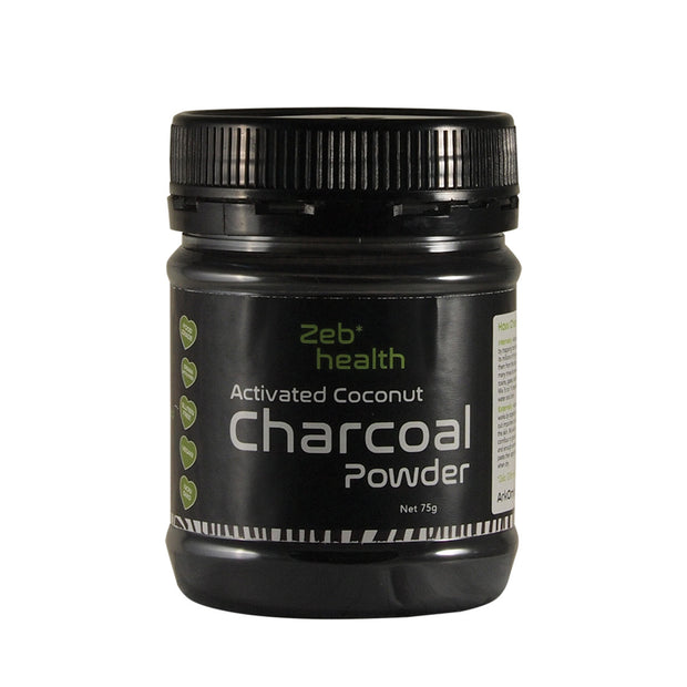 Activated Coconut Charcoal 75g Zeb Health - Broome Natural Wellness