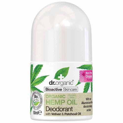 Roll On Deodorant Organic Hemp Oil 50ml Dr Organic - Broome Natural Wellness