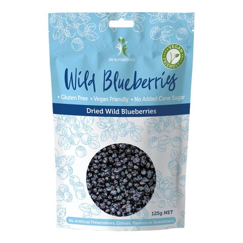 Blueberries Dried Wild 125g Dr Superfoods