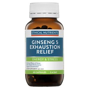 Ginseng 5 Exhaustion Relief 60C Ethical Nutrients - Broome Natural Wellness
