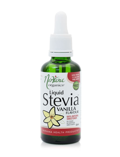 Stevia Liquid Vanilla 50ml Nirvana - Broome Natural Wellness