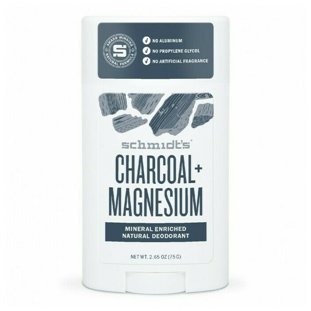Charcoal & Magnesium Deodorant Stick 75g Schmidts - Broome Natural Wellness