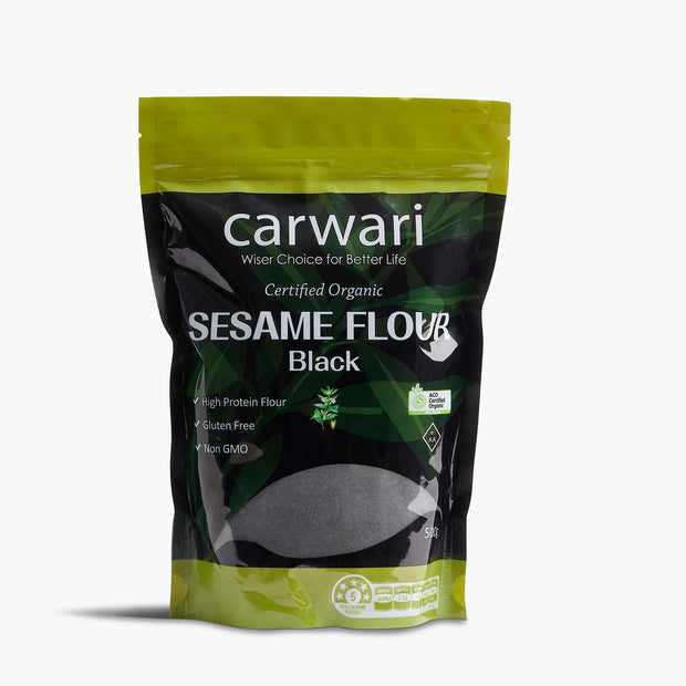 Sesame Seed Flour Black Organic 500g Carwari