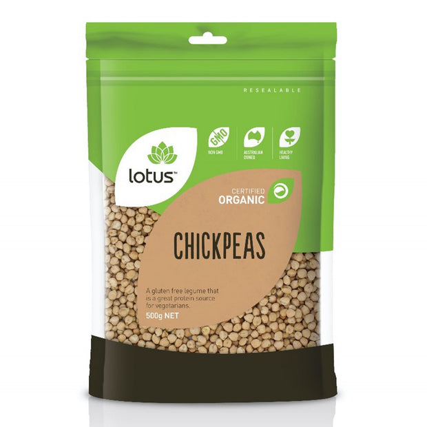 Chickpeas White Organic 500g Lotus