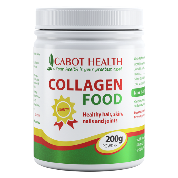 Collagen Food MSM+Vit C+Silica 200g Cabot Health