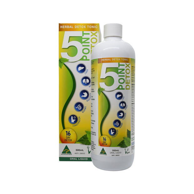 Detox Tonic Herbal Oral Liquid 500ml 5PointDetox