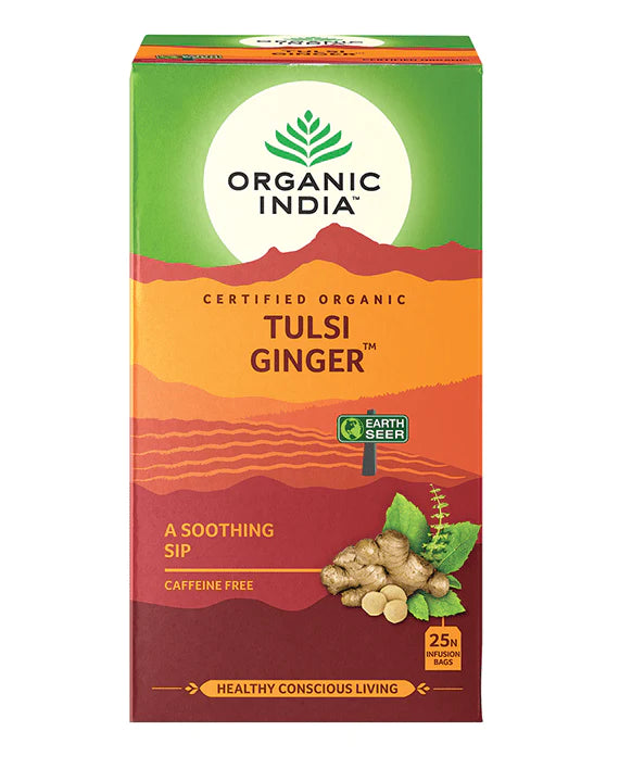 Tulsi Ginger Organic Tea 25 Bags Organic India