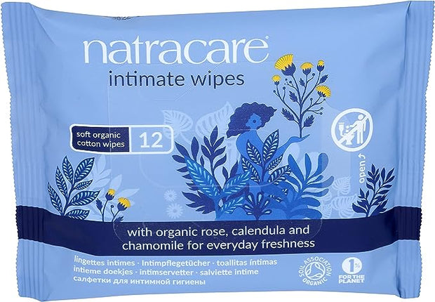 Wipes Intimate 100% organic Cotton 12 Natracare