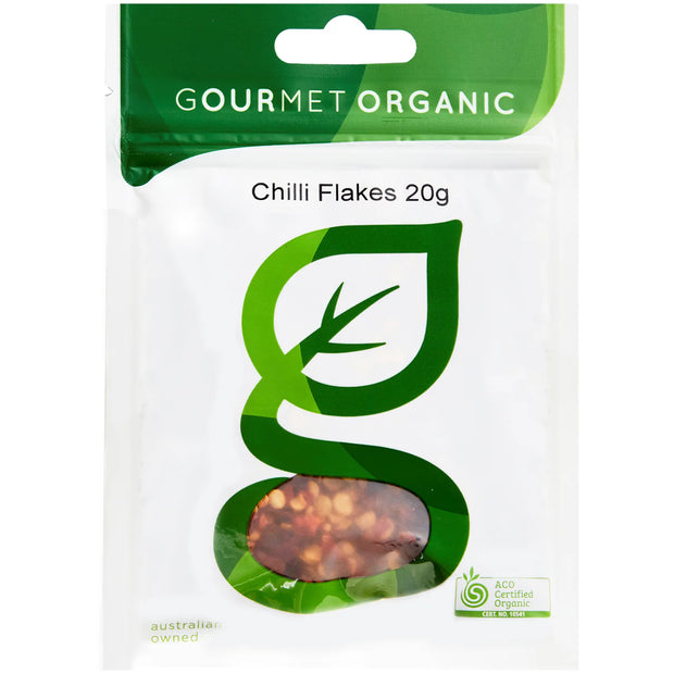 Chilli Flakes 20g Gourmet Organic Herbs