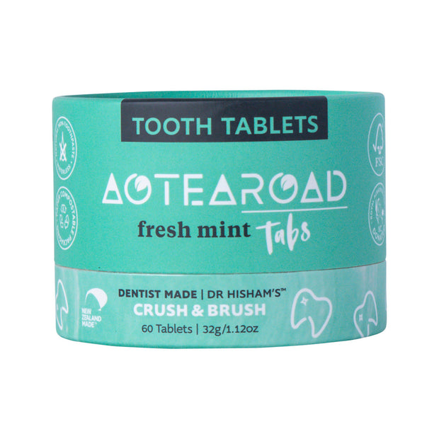 Tooth Tablets Crush & Brush Fresh Mint 60t Aotearoad