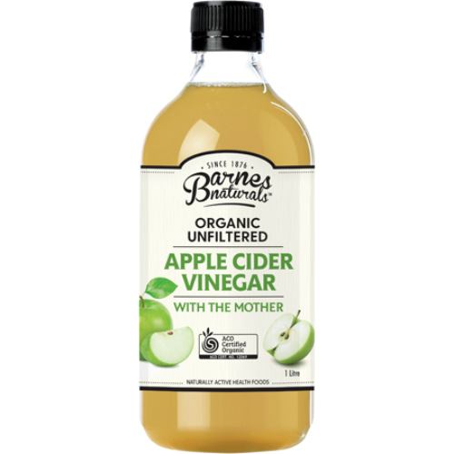 Apple Cider Vinegar Organic Unfiltered 1L Barnes Naturals
