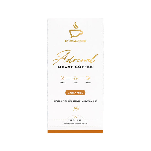 Decaf Coffee Adrenal Reset Caramel 5g x 30 Sachets Before You Speak