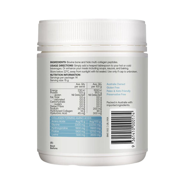 Multi-Collagen Protein Powder 210g Collagen Peptides Unflavoured 210g Best of the Bone
