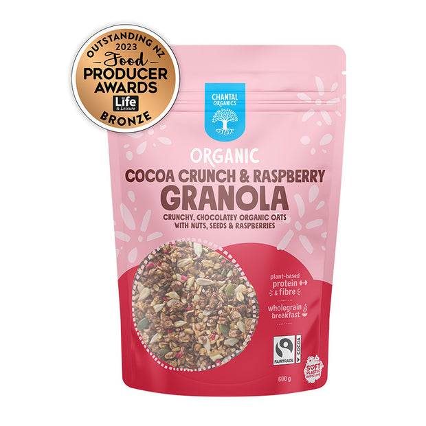 Granola Cocoa Crunch and Raspberry 600g Chantal Organics