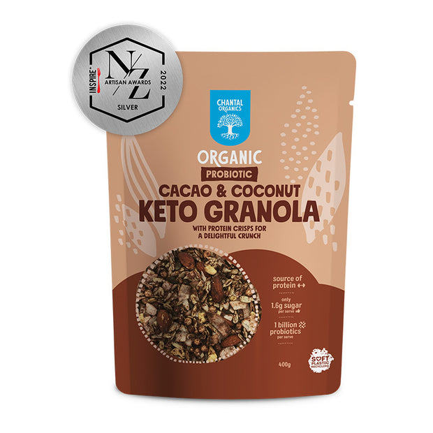 Granola Keto Probiotic Cacao Coconut 400g Chantal Organics