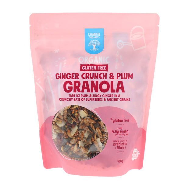 Granola Gluten Free Ginger and Plum  500g Chantal Organics