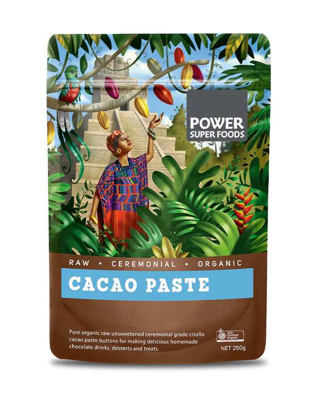 Cacao Paste Buttons Organic 250g Power Super Foods