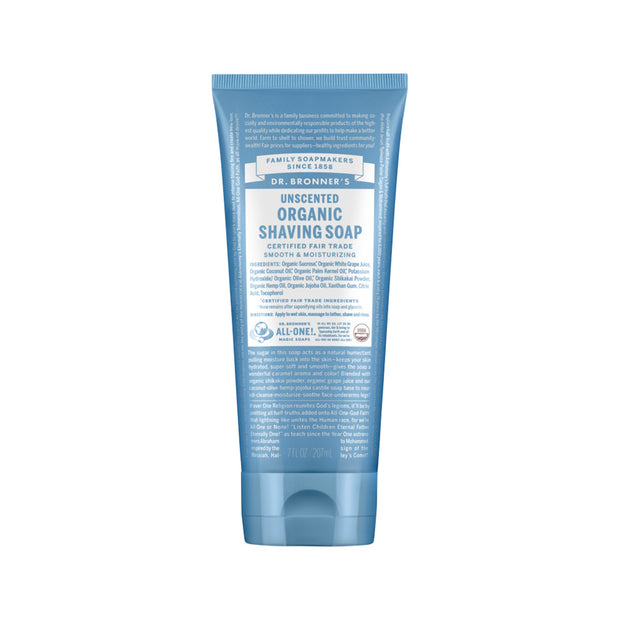 Shaving Soap Unscented 207ml Dr Bronner