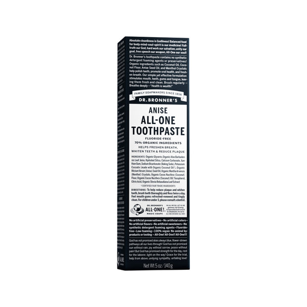 All-One Toothpaste Anise 140ml Dr Bronners