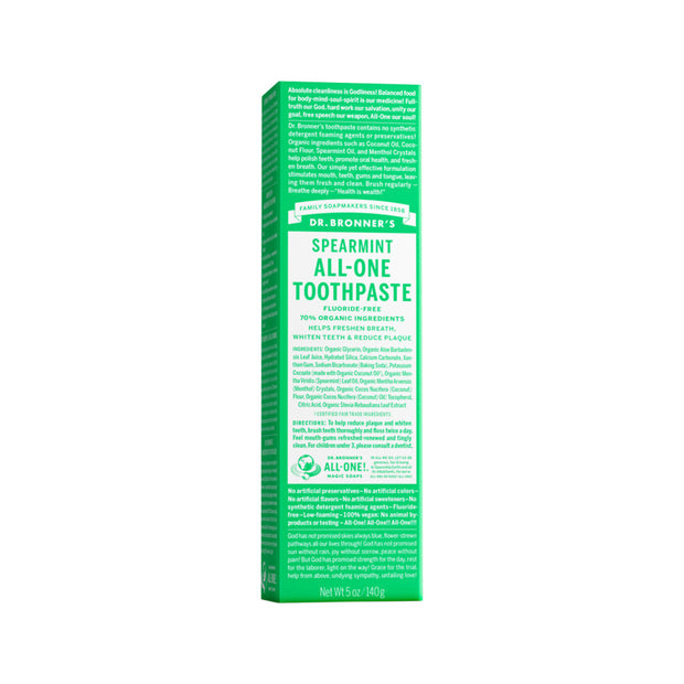 All-One Toothpaste Spearmint 140ml Dr Bronners