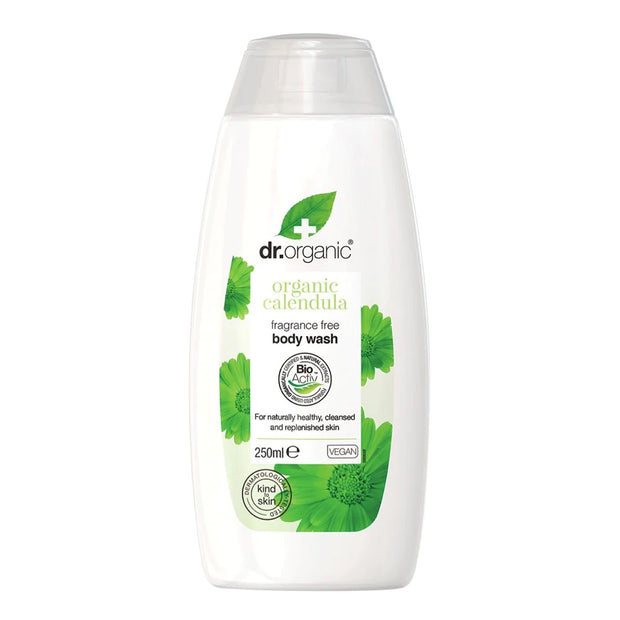 Calendula Organic Fragrance Free Body Wash 250ml Dr Organic