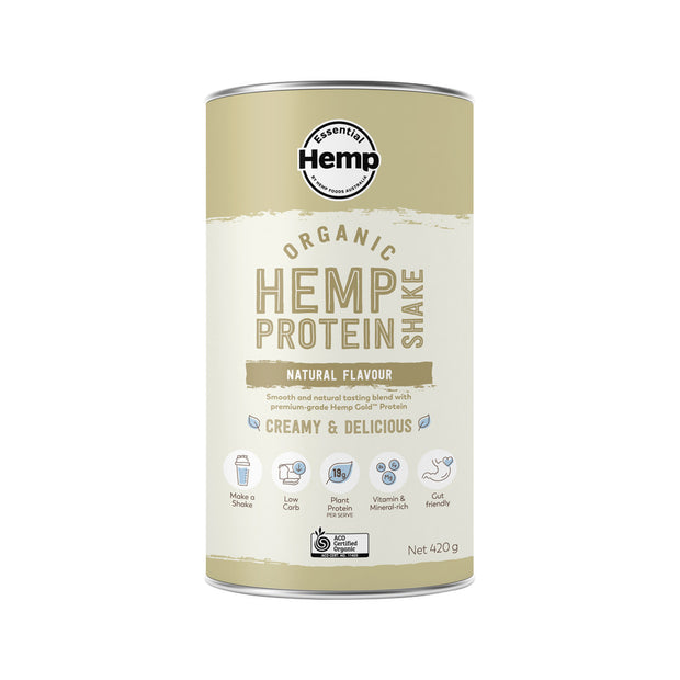 Hemp Protein Powder Organic Natural 420g Essential Hemp