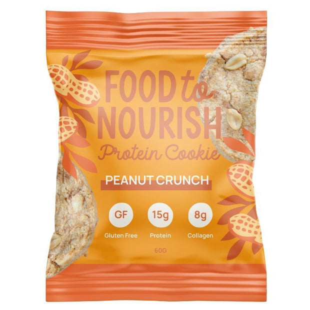 Collagen Protein Cookie Peanut Crunch 60g Food To Nourish