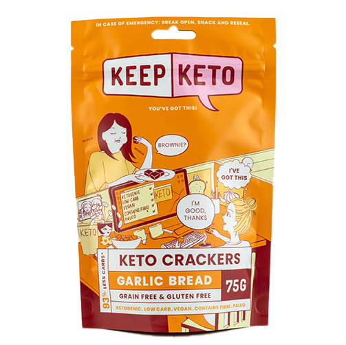 Crackers Keto Garlic Bread 75g Keep Keto